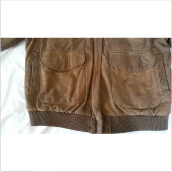 Outdoor Exchange Bomber Leather Jacket Size M - Picture 4 of 8